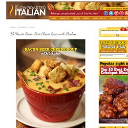 25 Minute Bacon Beer Cheese Soup with Chicken