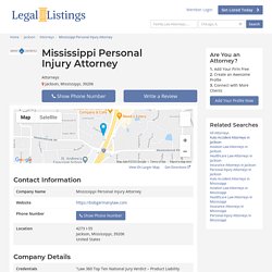 Mississippi Personal Injury Attorney in Jackson with Ratings & Reviews