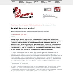 La mixité contre le choix