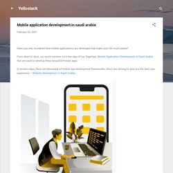 Mobile application development in saudi arabia
