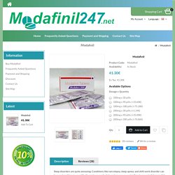 Buy Generic Modafinil Without a Prescription