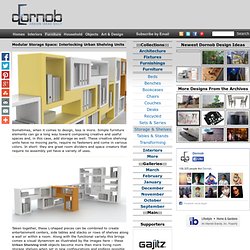 Modular Storage Space: Interlocking Urban Shelving Units