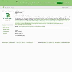 Đại Phước Molita Bình Dương's Profile · bbPress.org