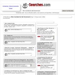 Mon Cartable Du Net Grammaire : Page 1/1