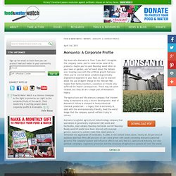 Monsanto: A Corporate Profile