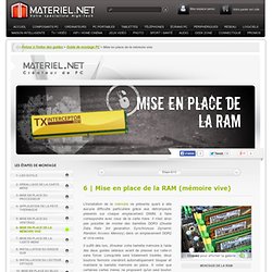 Guide de montage PC : comment monter son ordinateur simplement - Mise en place de la mémoire vive