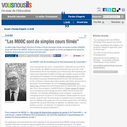 « Les MOOC sont de simples cours filmés »