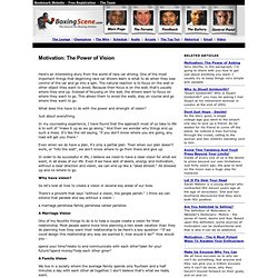 Motivation: The Power of Vision - Motivation