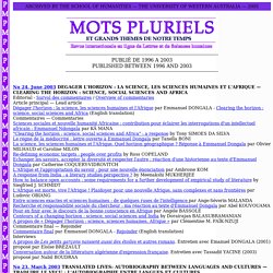 Mots Pluriels