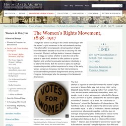 The Women’s Rights Movement, 1848-1920