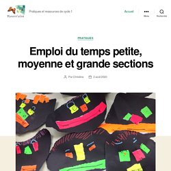 Emploi du temps petite, moyenne et grande sections – Maternailes