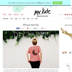 DIY lace insert tee