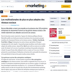 Les multinationales de plus en plus adeptes des réseaux sociaux