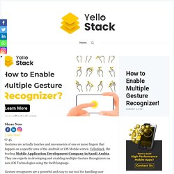 How to Enable Multiple Gesture Recognizer!