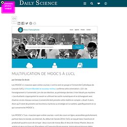 Multiplication de MOOC’s à l’UCL