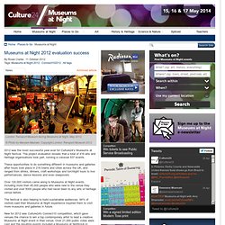 Museums at Night 2012 evaluation success