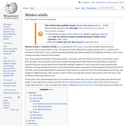 Música criolla