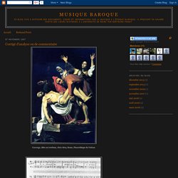 Musique baroque: Corrigé d'analyse ou de commentaire