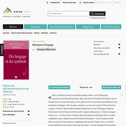 Musique et langage
