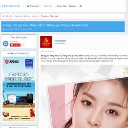 Nâng mũi giá bao nhiêu tiền?