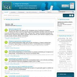 L'Agence nationale des Usages des TICE - Résultat de votre recherche