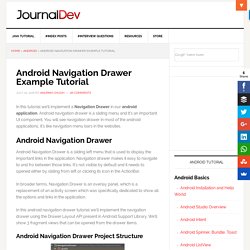Android Navigation Drawer Example Tutorial - JournalDev
