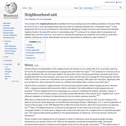 Neighbourhood unit