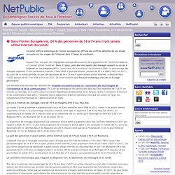 Dans l’Union Européenne, 24 % des personnes de 16 à 74 ans n’ont jamais utilisé Internet (Eurostat)