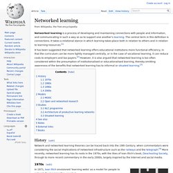 Networked learning