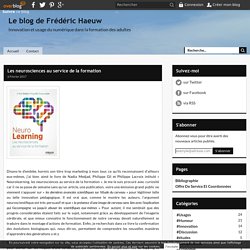 Les neurosciences au service de la formation