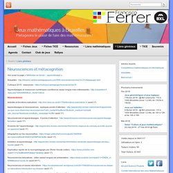Neurosciences et métacognition - Jeux mathématiques à Bruxelles