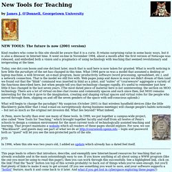 New Tools for Teaching: J.J. O'Donnell