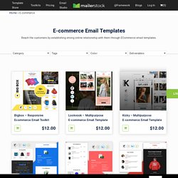 E-Commerce Email Templates, Newsletter Templates. Modern, On Trend and Responsive email layouts.