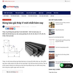 Bảng báo giá thép V mới nhất hôm nay