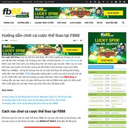 Hướng dẫn chơi cá cược thể thao tại FB88 - Cách cá độ bóng đá tại FB88