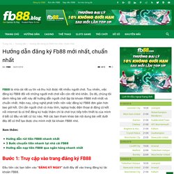 2 Bước Đăng Ký FB88 Nhận Ngay Khuyến Mãi Khủng X2 Tài Khoản