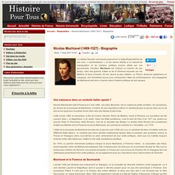 Nicolas Machiavel (1469-1527)