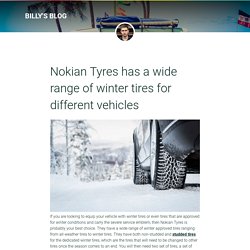 Nokian Tyres has a wide range of winter tires for different vehicles
