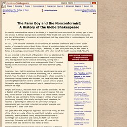 The Farm Boy and the Nonconformist: A History of the Globe Shakespeare [OSS paper]