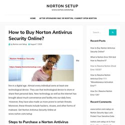 How to Buy Norton Antivirus Security Online? - Norton.com/setup