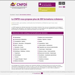 Nos formations à distance - CNFDI