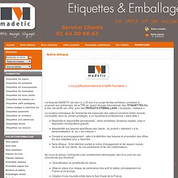 Notre éthique