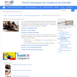 NOUVEAUTE Travaux numériques 2017-2018