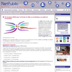 33 nouveaux MOOC pour se former au Web, au numérique, au code et à l’innovation