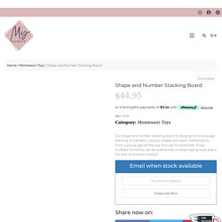 Shape and Number Stacking Board