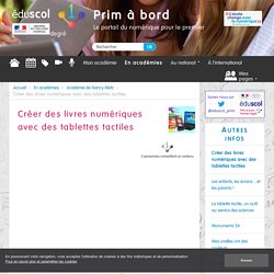Créer des livres numériques avec des tablettes tactiles - Prim à bord