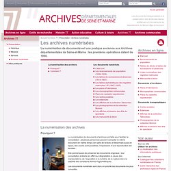Archives numérisées
