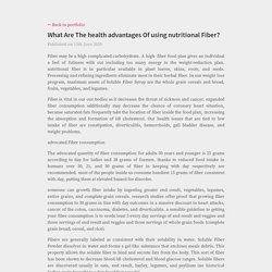 What Are The health advantages Of using nutritional Fiber?