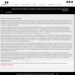 L'obligation de délivrance conforme d'un éditeur de logiciel n'est pas une obligation de résultat !