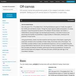 Off-canvas